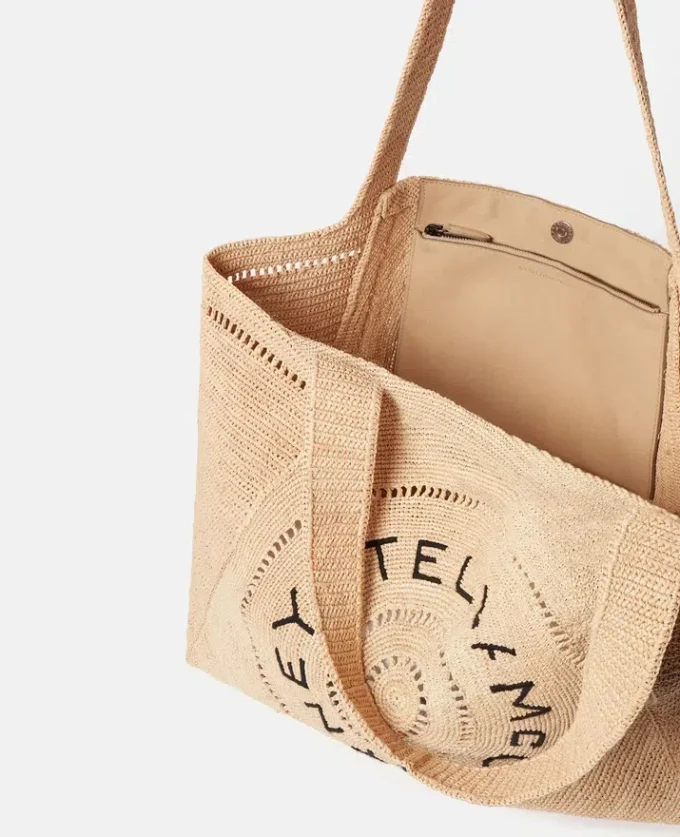 Logo Raffia Large Tote Bag Logo Raffia Large Tote Bag