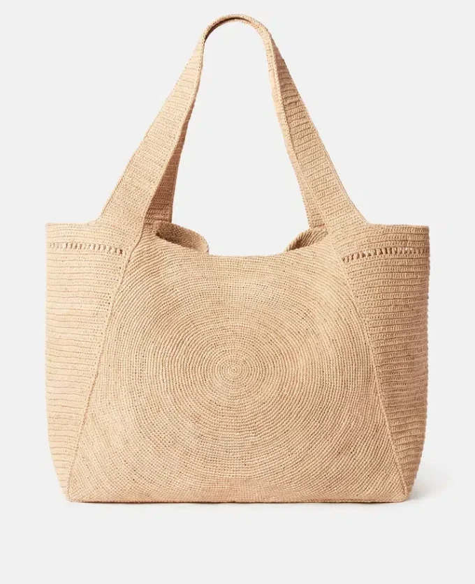 Logo Raffia Large Tote Bag Logo Raffia Large Tote Bag