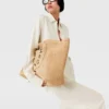 Logo Raffia Large Tote Bag Logo Raffia Large Tote Bag