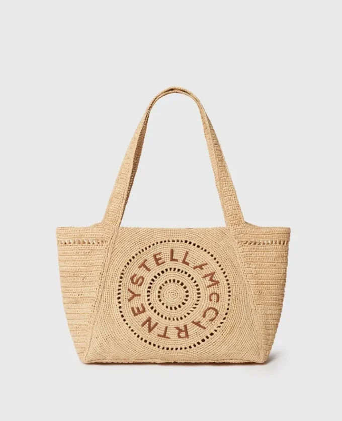 Logo Raffia Medium Tote Bag Logo Raffia Medium Tote Bag