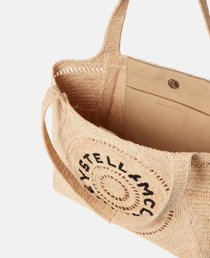 Logo Raffia Medium Tote Bag Logo Raffia Medium Tote Bag