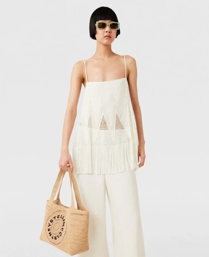 Logo Raffia Medium Tote Bag Logo Raffia Medium Tote Bag
