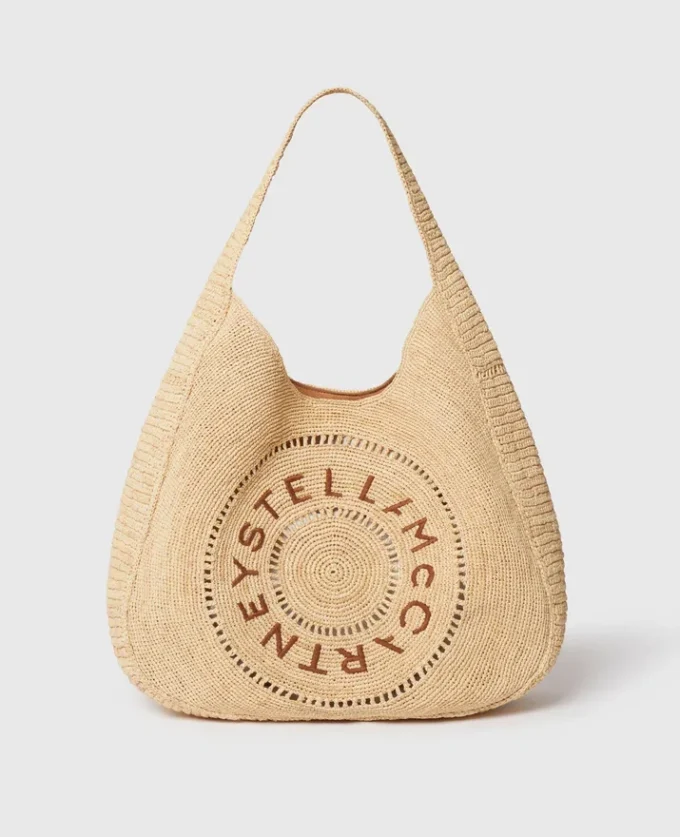 Logo Raffia Slouchy Large Tote Bag Logo Raffia Slouchy Large Tote Bag