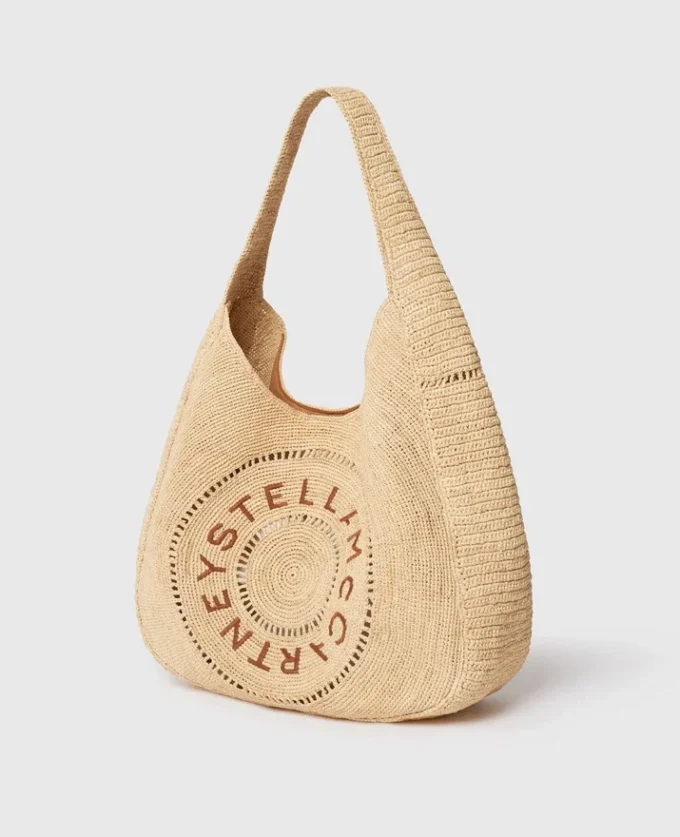 Logo Raffia Slouchy Large Tote Bag Logo Raffia Slouchy Large Tote Bag