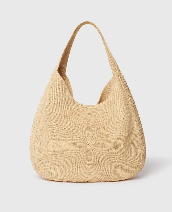 Logo Raffia Slouchy Large Tote Bag Logo Raffia Slouchy Large Tote Bag