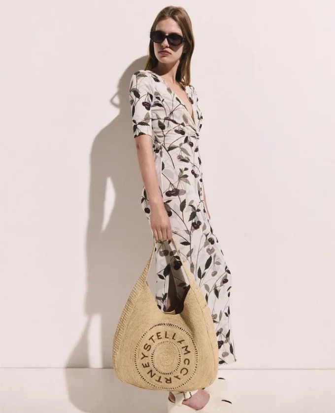 Logo Raffia Slouchy Large Tote Bag Logo Raffia Slouchy Large Tote Bag