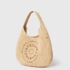 Logo Raffia Slouchy Medium Tote Bag Logo Raffia Slouchy Medium Tote Bag