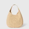 Logo Raffia Slouchy Medium Tote Bag Logo Raffia Slouchy Medium Tote Bag