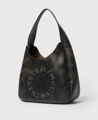 Logo Slouchy Aged Large Hobo Bag