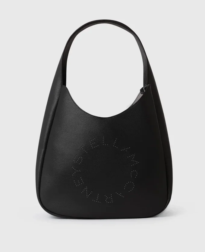 Logo Studded Large Hobo Bag Logo Studded Large Hobo Bag