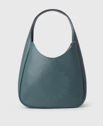 Logo Studded Large Hobo Bag