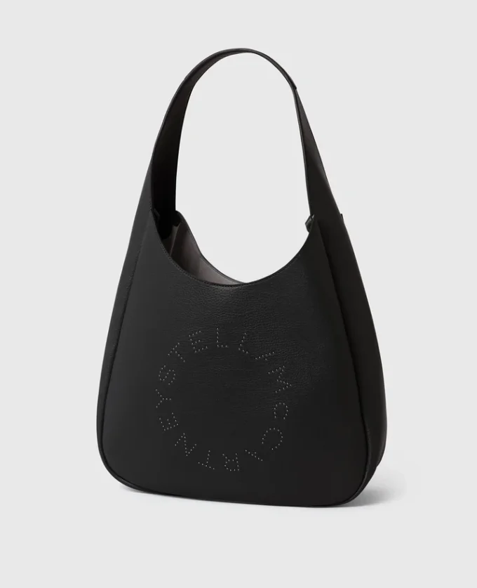 Logo Studded Large Hobo Bag Logo Studded Large Hobo Bag