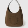 Logo Suede Large Hobo Bag Logo Suede Large Hobo Bag