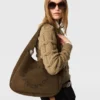 Logo Suede Large Hobo Bag Logo Suede Large Hobo Bag