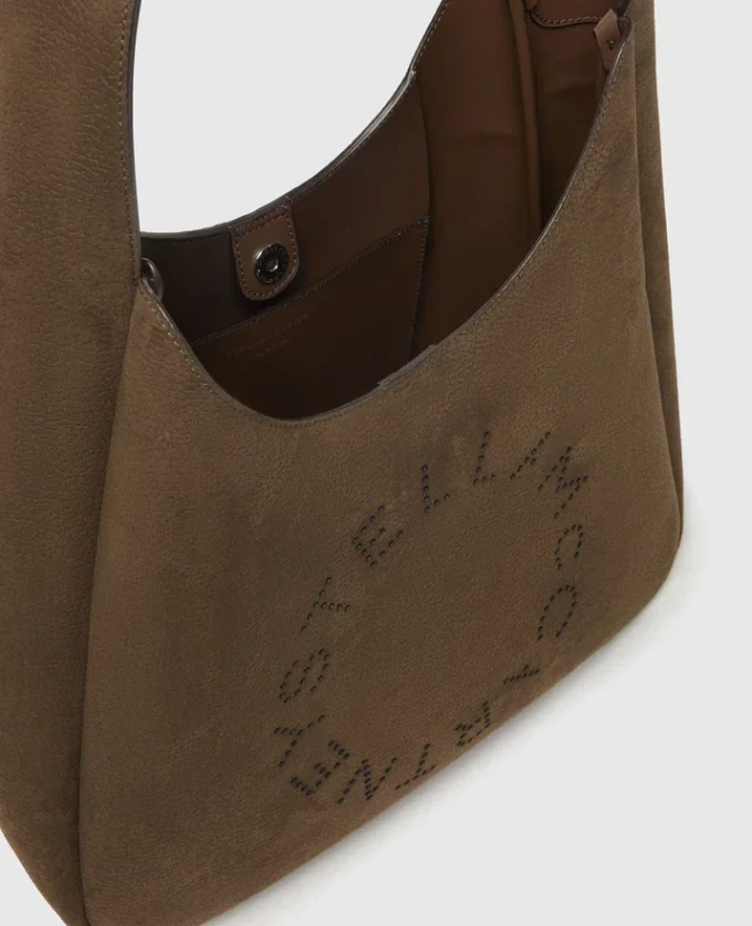 Logo Suede Large Hobo Bag Logo Suede Large Hobo Bag