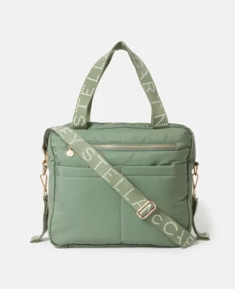 Logo Tape Changing Tote Bag
