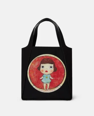 Lonesome Puppy Print Cotton Canvas Tote Bag