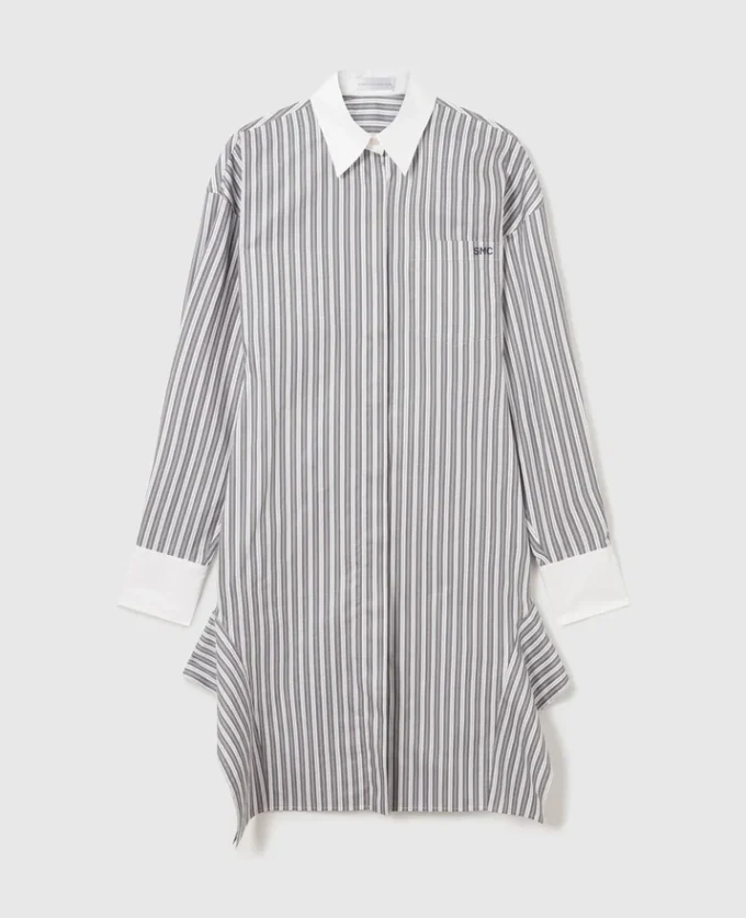 Long-Sleeve Pinstripe Shirt Dress Long-Sleeve Pinstripe Shirt Dress