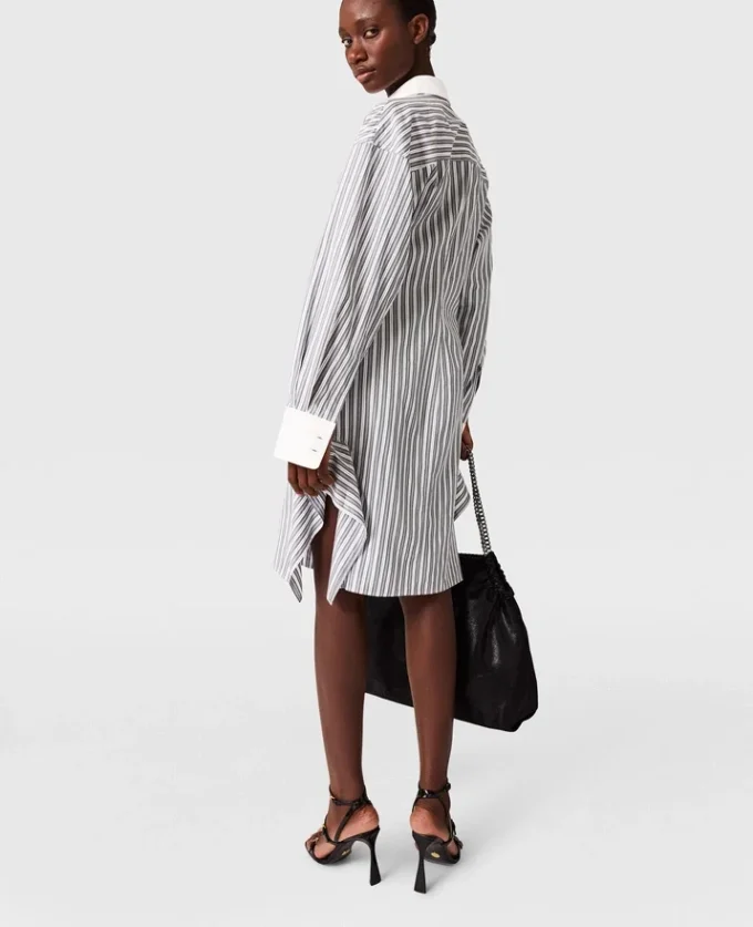 Long-Sleeve Pinstripe Shirt Dress Long-Sleeve Pinstripe Shirt Dress