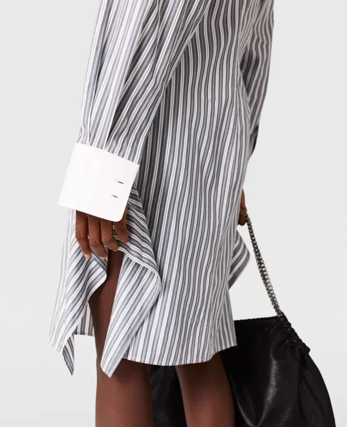 Long-Sleeve Pinstripe Shirt Dress Long-Sleeve Pinstripe Shirt Dress