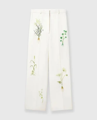 Low-Rise Floral Straight-Leg Pants Low-Rise Floral Straight-Leg Pants