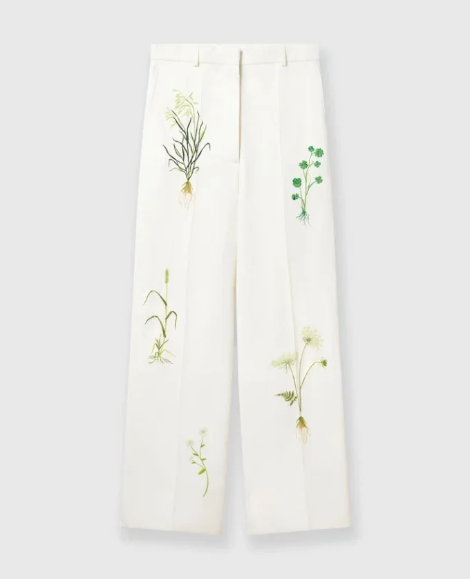 Low-Rise Floral Straight-Leg Pants Low-Rise Floral Straight-Leg Pants
