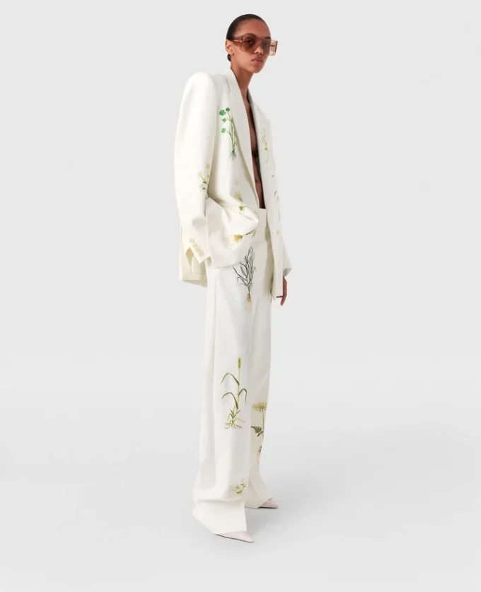 Low-Rise Floral Straight-Leg Pants Low-Rise Floral Straight-Leg Pants