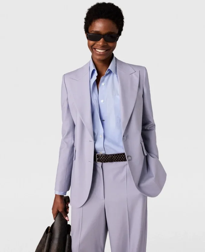 Single-Breasted Peak-Lapel Blazer Single-Breasted Peak-Lapel Blazer