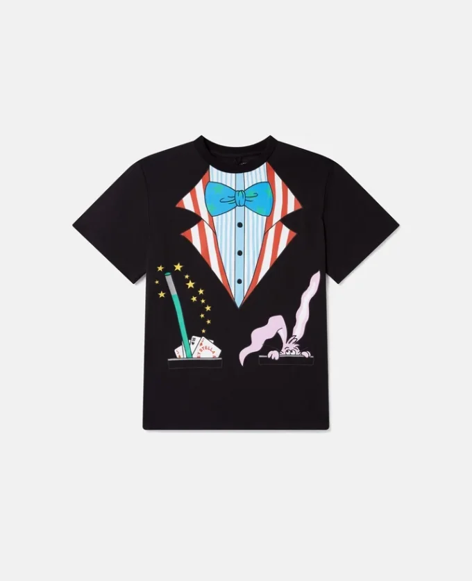 Magicians Bunny Graphic Crewneck T-Shirt Magicians Bunny Graphic Crewneck T-Shirt