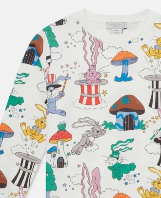 Magicians Bunny Print Crewneck Sweatshirt Magicians Bunny Print Crewneck Sweatshirt