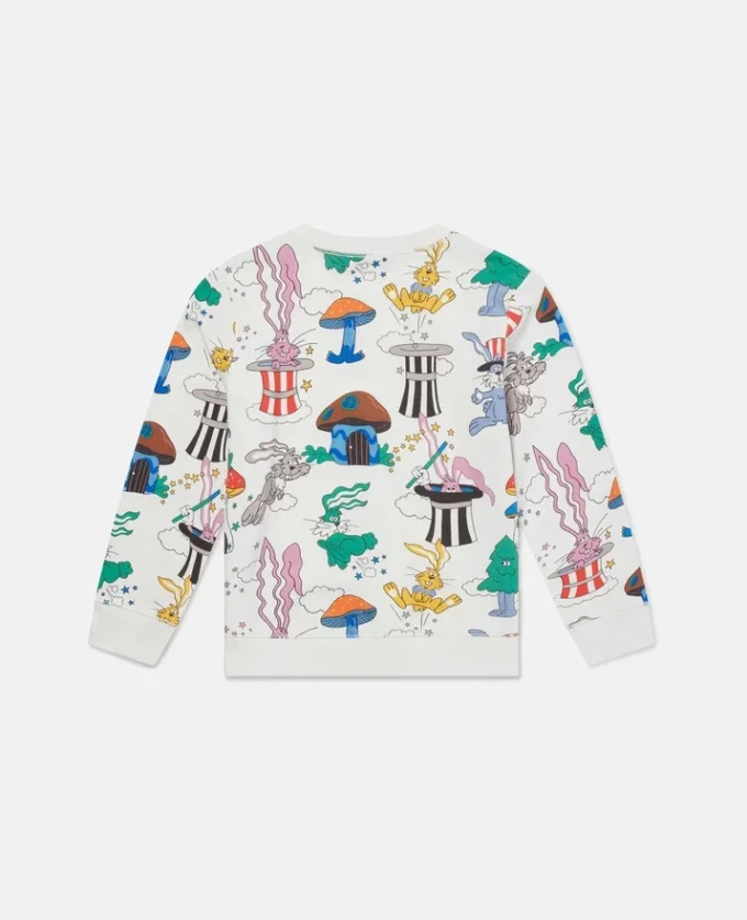 Magicians Bunny Print Crewneck Sweatshirt Magicians Bunny Print Crewneck Sweatshirt