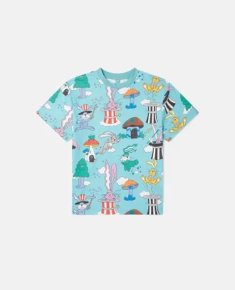 Magicians Bunny Print Crewneck T-Shirt
