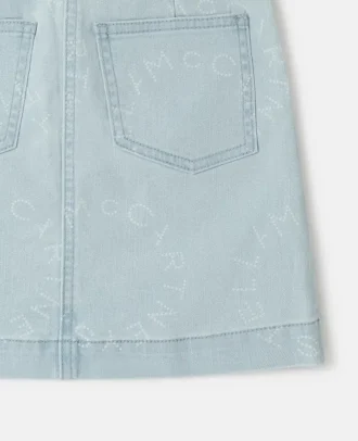 Medallion Logo Denim Skirt