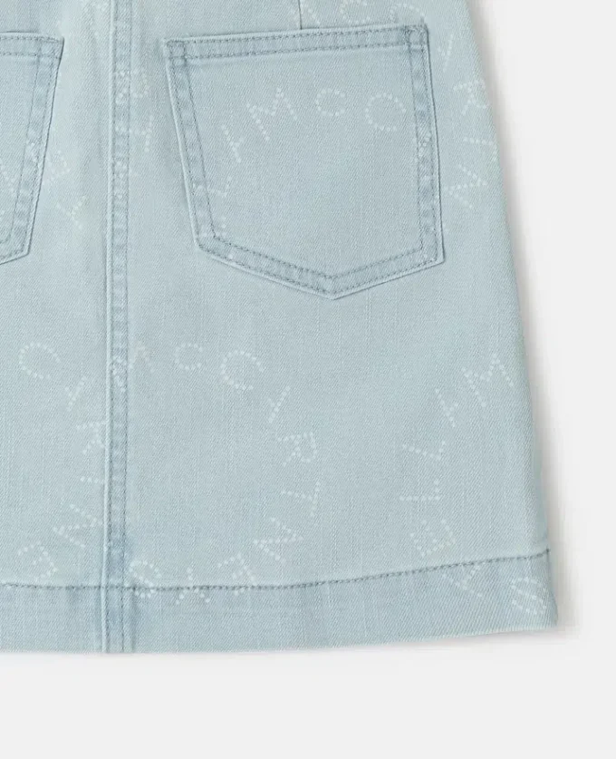 Medallion Logo Denim Skirt Medallion Logo Denim Skirt