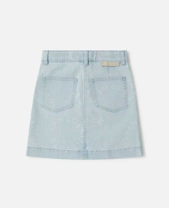 Medallion Logo Denim Skirt Medallion Logo Denim Skirt