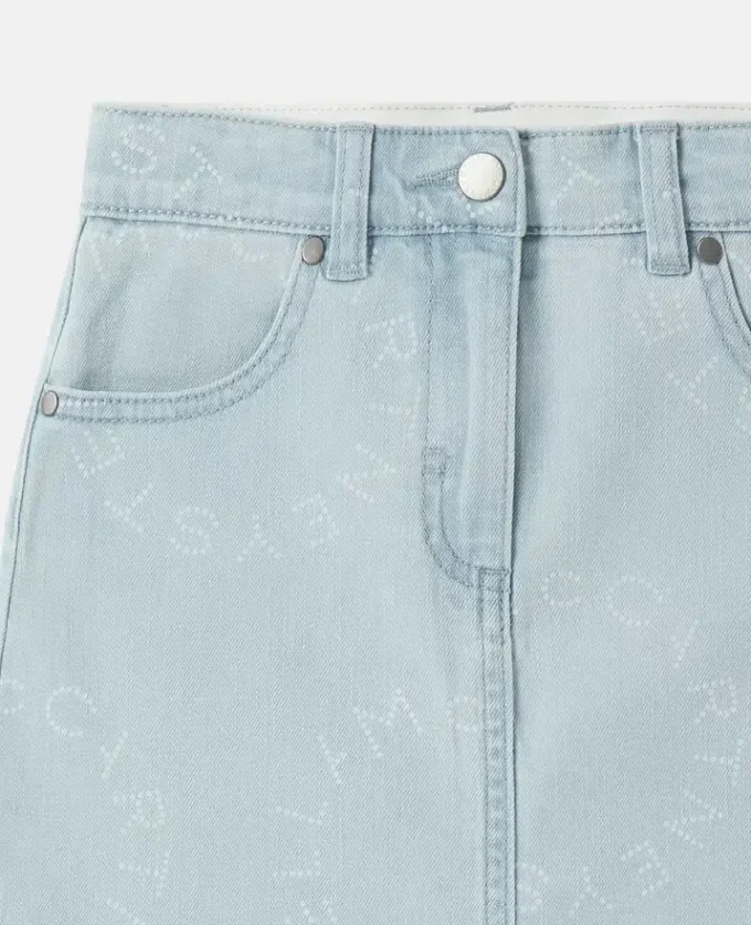 Medallion Logo Denim Skirt Medallion Logo Denim Skirt