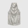 Metallic Velvet Halterneck Top Metallic Velvet Halterneck Top