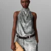 Metallic Velvet Halterneck Top Metallic Velvet Halterneck Top