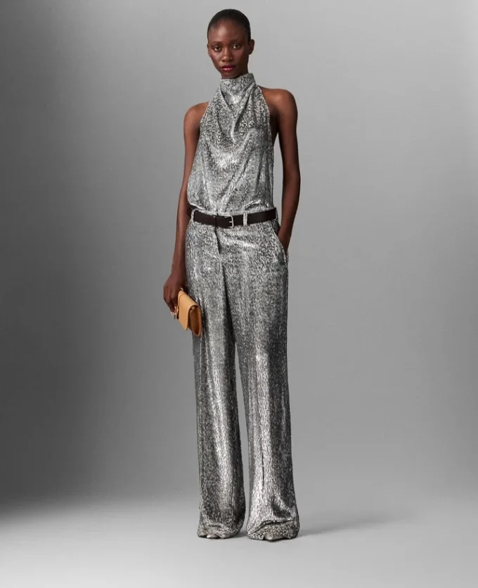 Metallic Velvet Halterneck Top Metallic Velvet Halterneck Top