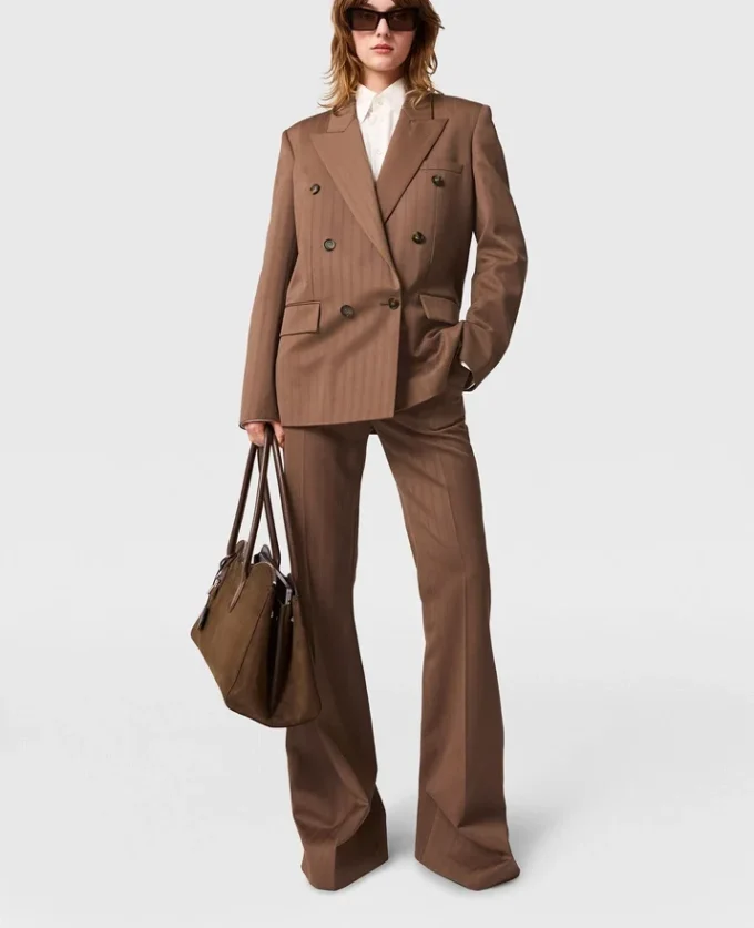 Oversized Pinstripe Double-Breasted Blazer Oversized Pinstripe Double-Breasted Blazer