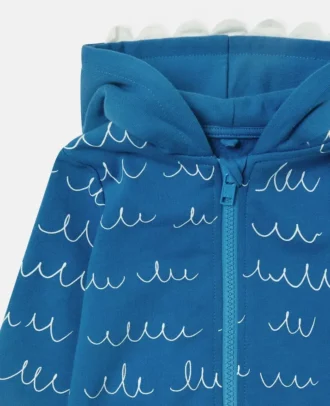 Monster Graphic Full-Zipper Hoodie