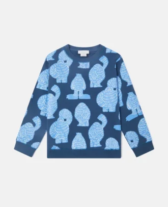 Monster Print Crewneck Sweatshirt