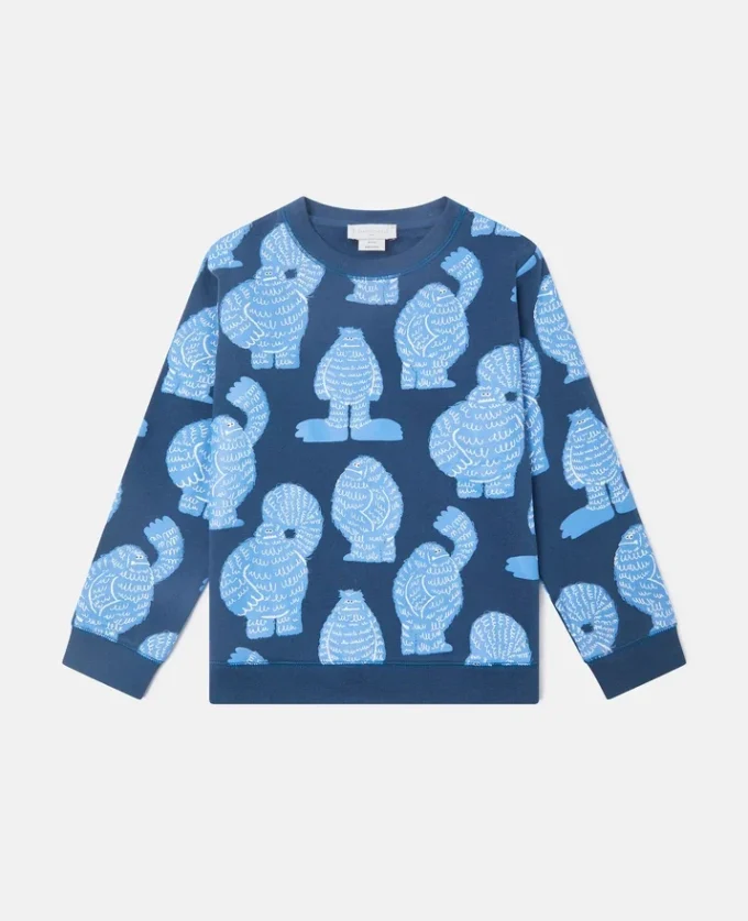 Monster Print Crewneck Sweatshirt Monster Print Crewneck Sweatshirt
