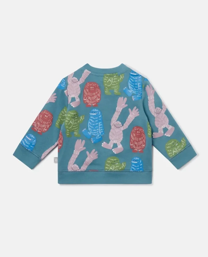 Monster Print Crewneck Sweatshirt Monster Print Crewneck Sweatshirt