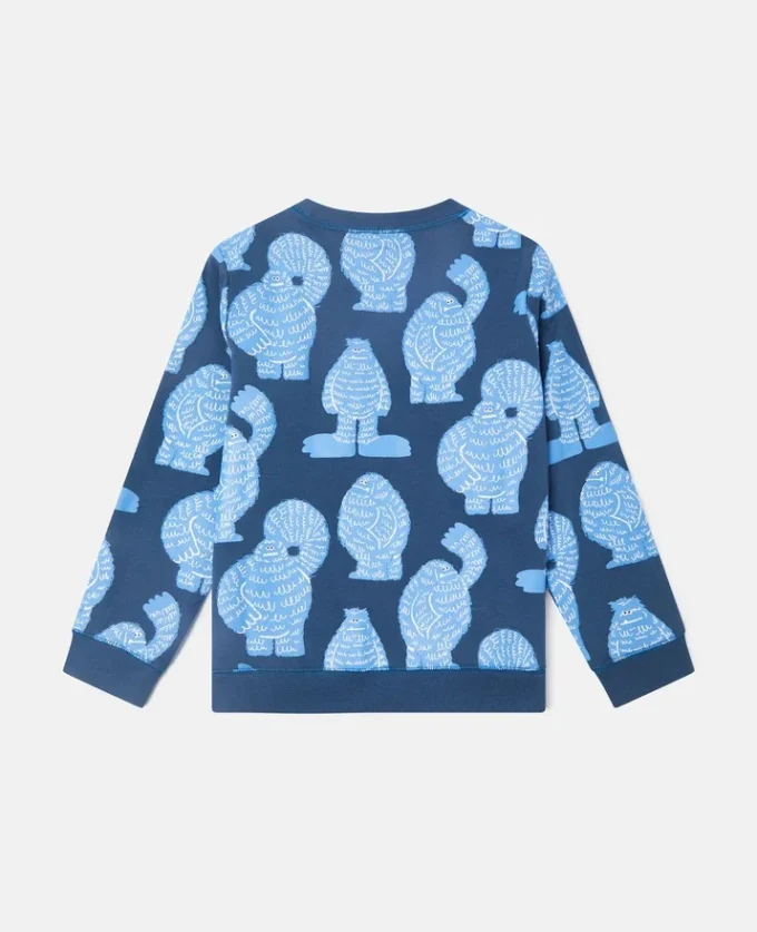 Monster Print Crewneck Sweatshirt Monster Print Crewneck Sweatshirt