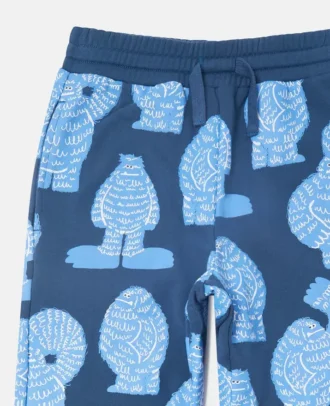 Monster Print Drawstring Sweatpants