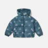 Monster Print Hooded Puffer Coat Monster Print Hooded Puffer Coat