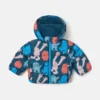 Monster Print Hooded Puffer Coat Monster Print Hooded Puffer Coat