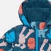 Monster Print Hooded Puffer Coat Monster Print Hooded Puffer Coat