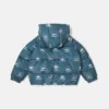 Monster Print Hooded Puffer Coat Monster Print Hooded Puffer Coat